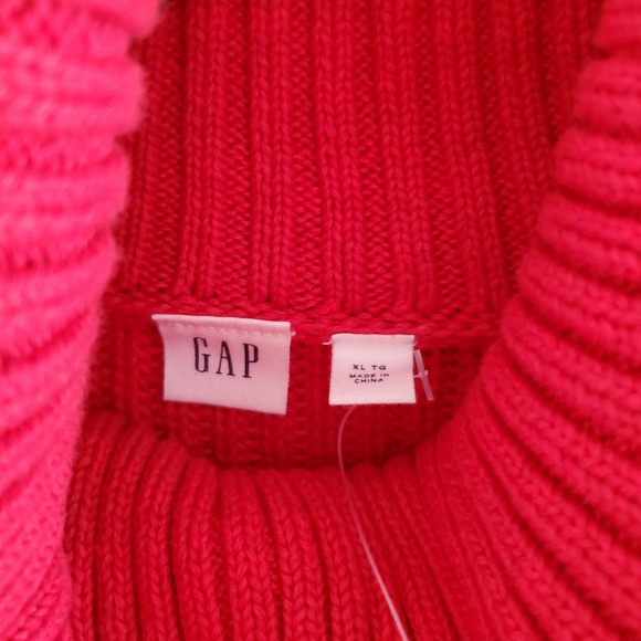 NWT GAP red turtleneck cable knit dress size XL - Picture 7 of 8